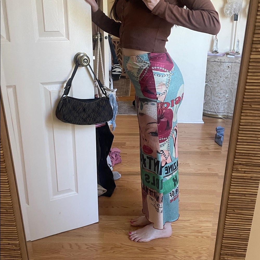 90A MOD ART DECO SKIRT - Picture 2 of 3